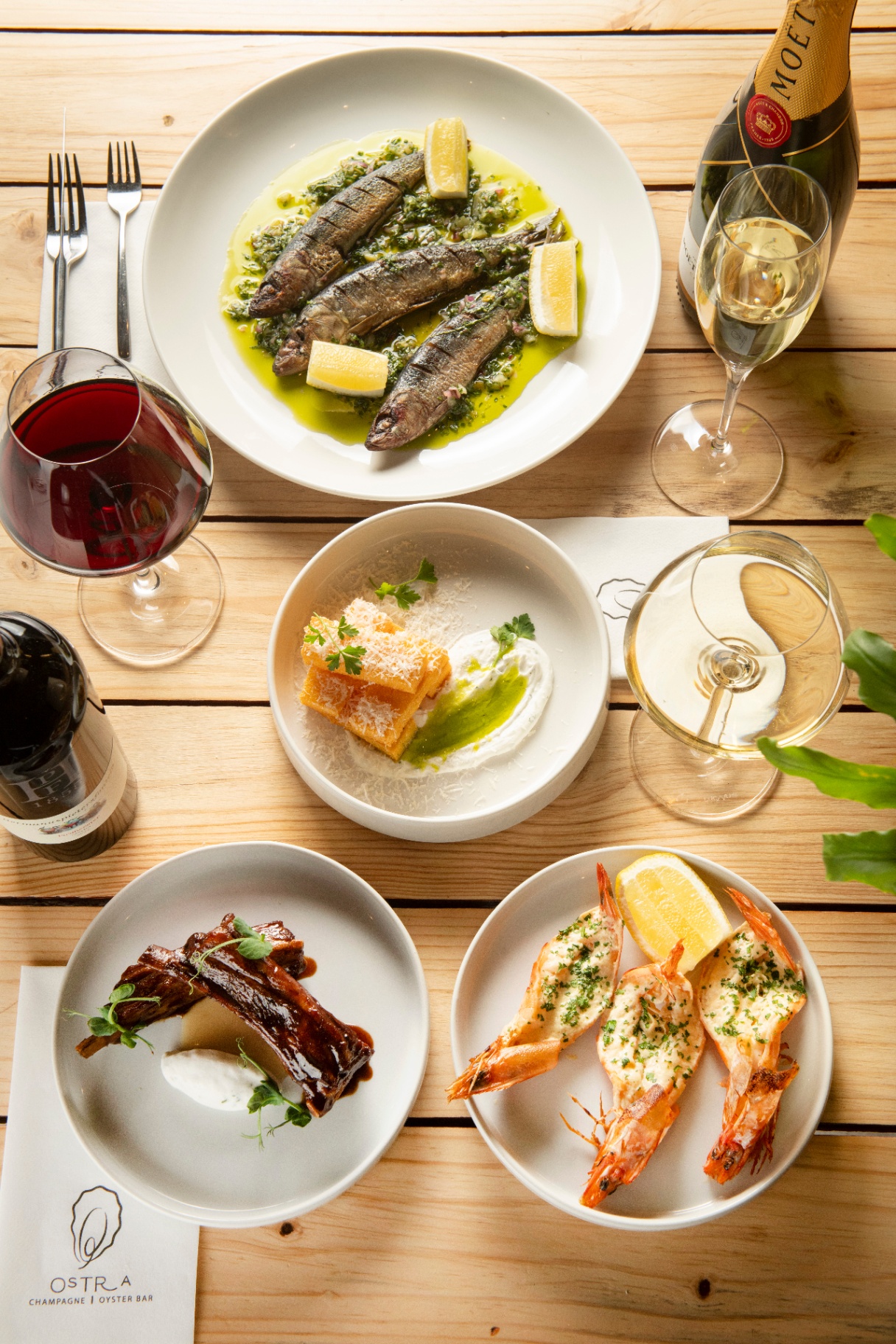 Shared tapas plates